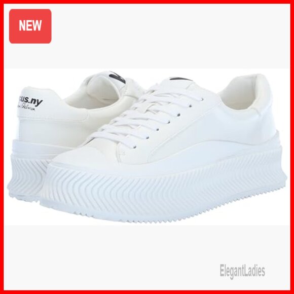 Chunky Platform Sneakers with Wavy Ribbed Sole, Lace-Up Closure - Picture 7 of 7